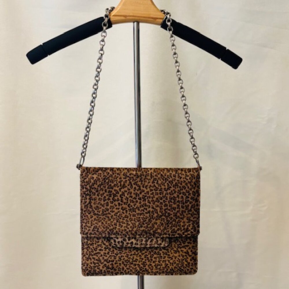 Bottega Veneta Leopard Harako Chain Shoulder Bag Vintage
